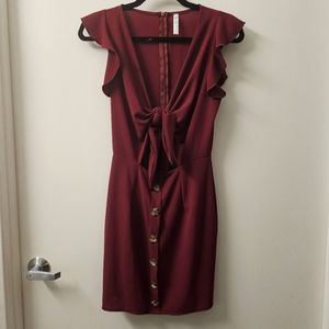 Lucy in the Sky Red Cutout Dress